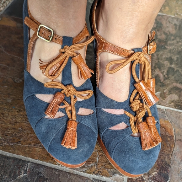 anthropologie MISS ALBRIGHT vintage style heels 8.5 - Picture 4 of 13